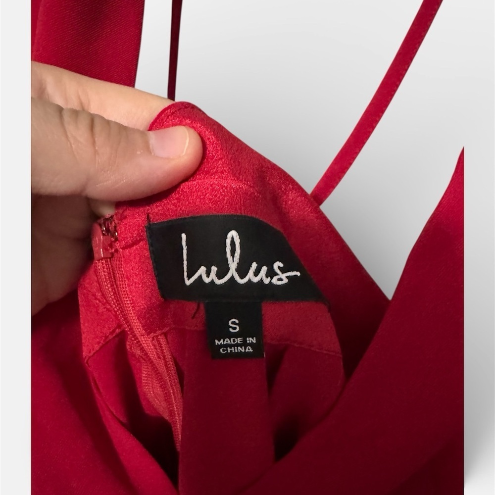 NWT Lulus Red Bodycon Midi Dress Small - Picture 8 of 8